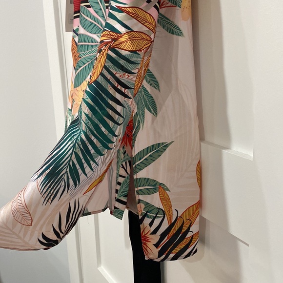 ZARA Floral Palm Printed Shirt Dress/Tunic - Picture 3 of 5